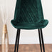 Adley Grey Concrete Effect Storage Dining Table & 4 Green Pesaro Black Leg Chairs