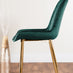Andria Gold Leg Marble Effect Dining Table and  6 Green Pesaro Gold Leg Chairs