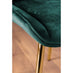 Leonardo 4 Gold Dining Table and 4 Green Pesaro Gold Leg Chairs