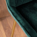 Novara 100cm Gold Round Dining Table and 4 Green Pesaro Gold Leg Chairs