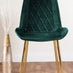Imperia 6 White Dining Table and 6 Green Pesaro Gold Leg Chairs