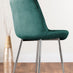 Novara 100cm Round Dining Table and 4 Green Pesaro Silver Leg Chairs