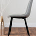Novara Grey Concrete Effect Black Leg Round Dining Table & 4 Grey Corona Black Leg Chairs