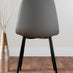 Novara Grey Concrete Effect Black Leg 120cm Round Dining Table & 4 Grey Corona Black Leg Chairs