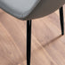 Novara Grey Concrete Effect Black Leg 120cm Round Dining Table & 4 Grey Corona Black Leg Chairs