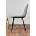 Novara Chrome Metal Round Glass Dining Table And 4 Elephant Grey Corona Silver Dining Chairs