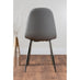 Novara Chrome Metal Round Glass Dining Table And 4 Elephant Grey Corona Silver Dining Chairs