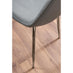 Novara Chrome Metal Round Glass Dining Table And 4 Elephant Grey Corona Silver Dining Chairs