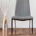 Renato 120cm High Gloss Extending Dining Table and 6 Grey Isco Chairs