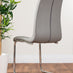 Atlanta White High Gloss And Chrome Metal Rectangle Dining Table And 4 Elephant Grey Murano Dining Chairs Set