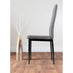 Novara 100cm Round  Dining Table and 4 Grey Milan Black Leg Chairs