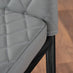 Carson White Marble Effect Dining Table & 4 Grey Milan Black Leg Chairs