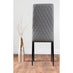 Novara Grey Concrete Effect Black Leg 120cm Round Dining Table & 4 Grey Milan Black Leg Chairs