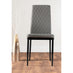 Pivero 4 White Dining Table and 4 Grey Milan Black Leg Chairs
