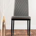 Imperia 6 Grey Dining Table and 6 Grey Milan Black Leg Chairs