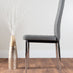 Enna White Glass Extending Dining Table and 4 Grey Milan Chairs