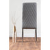 Imperia 4 Modern Grey High Gloss Dining Table And 4 Grey Modern Milan Chairs Set