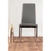 Giovani Black White High Gloss Glass Dining Table and 4 Grey Milan Chairs Set