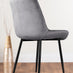 Carson White Marble Effect Dining Table & 4 Grey Pesaro Black Leg Chairs