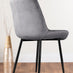 Novara Black Leg 120cm Round Glass Dining Table & 6 Grey Pesaro Black Leg Chairs
