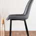 Leonardo Black Leg Glass Dining Table & 4 Grey Pesaro Black Leg Chairs