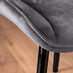 Novara Grey Concrete Effect Black Leg Round Dining Table & 4 Grey Pesaro Black Leg Chairs