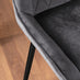 Novara Black Leg 120cm Round Glass Dining Table & 6 Grey Pesaro Black Leg Chairs