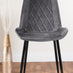 Novara Grey Concrete Effect Black Leg Round Dining Table & 4 Grey Pesaro Black Leg Chairs