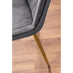 Leonardo 4 Gold Dining Table and 4 Grey Pesaro Gold Leg Chairs