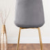 Andria Gold Leg Marble Effect Dining Table and  6 Grey Pesaro Gold Leg Chairs