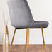Novara White Marble Gold Leg 120cm Round Dining Table & 4 Grey Pesaro Gold Leg Chairs