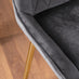 Leonardo 6 Gold Dining Table and 6 Grey Pesaro Gold Leg Chairs