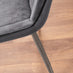 Lira 100cm Grey Metal Extending Dining Table & 6 Grey Pesaro Silver Chairs