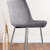 Enna White Glass Extending Dining Table and 4 Grey Pesaro Silver Leg Chairs
