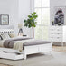 Azure White Solid Pine King Bed Frame + 2 Drawers