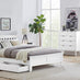 Azure White Solid Pine King Bed Frame + Windsor Mattress