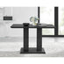 Imperia 4 Black Dining Table and 4 Grey Belgravia Black Leg Chairs