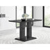 Imperia 4 Black Dining Table and 4 Grey Belgravia Black Leg Chairs