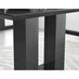 Imperia 4 Black Dining Table and 4 Grey Belgravia Black Leg Chairs