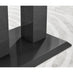 Imperia 4 Black Dining Table and 4 Grey Belgravia Black Leg Chairs