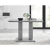 Imperia 4 Modern Grey High Gloss Dining Table And 4 Cappuccino Beige Stylish Lorenzo Chrome Dining Chairs Set