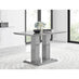 Imperia 4 Modern Grey High Gloss Dining Table And 4 Grey Modern Milan Chairs Set