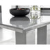 Imperia 4 Modern Grey High Gloss Dining Table And 4 Black Stylish Lorenzo Chrome Dining Chairs Set