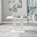 Imperia 4 Modern White High Gloss Dining Table And 4 White Milan Chairs Set
