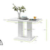 Imperia 4 Modern White High Gloss Dining Table And 4 White Milan Chairs Set