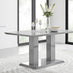 Imperia Grey Modern High Gloss Dining Table And 6 Black Milan Dining Chairs Set