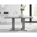Imperia Grey Modern High Gloss Dining Table And 6 Black Milan Dining Chairs Set