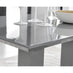 Imperia Grey Modern High Gloss Dining Table And 6 Black Milan Dining Chairs Set