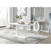 Imperia High Gloss White Dining Table & 6 Grey Calla Black Leg Chairs