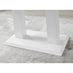 Imperia High Gloss White Dining Table & 6 Grey Calla Black Leg Chairs